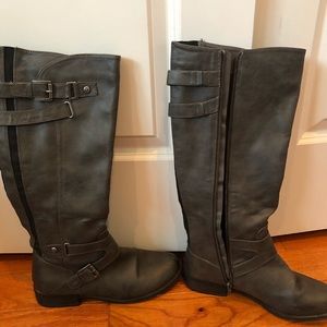 By Guess Grey Knee High Boots